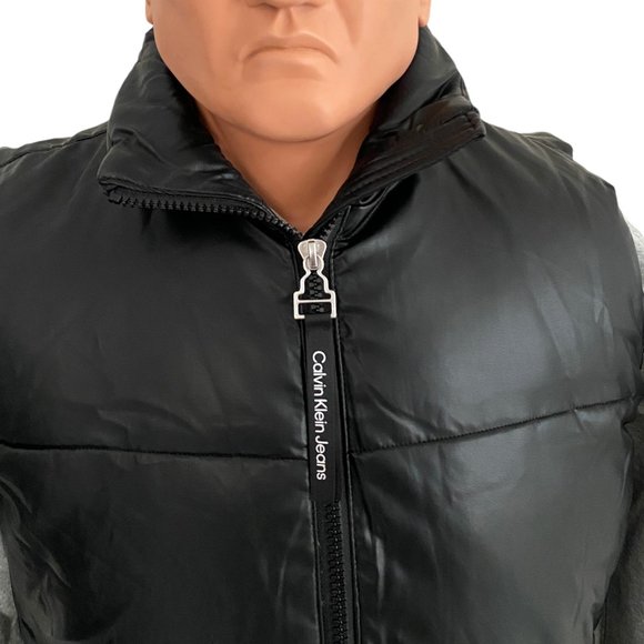 💖MEGA SALE💖Calvin Klein Men CJCV7008 Polyester Zip Puffer Black Sleeveless - Picture 8 of 12